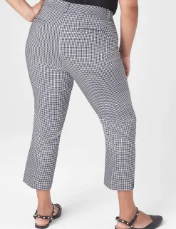 Crops And Capris^Lane Bryant Slim Capri 4-Season Pant Black Gingham