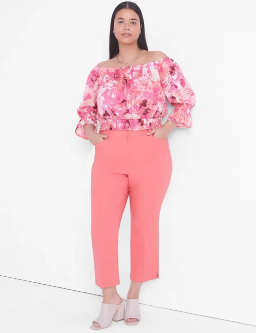 Crops, Capris And Shorts^Lane Bryant Slim Capri 4-Season Pant Sun Kissed Coral