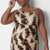 Swim Bottoms^Lane Bryant Slitted Swim Skirt Sand Dollar Animal