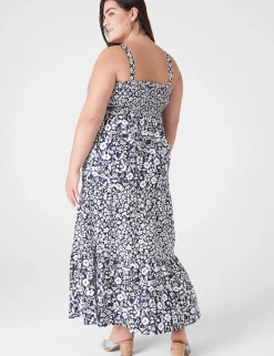 Fit & Flare^Lane Bryant Smocked-Bodice Maxi Dress Ali Floral