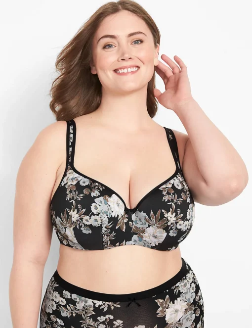 Underwire Bras^Lane Bryant Smooth Lightly Lined Balconette Bra Allure Floral