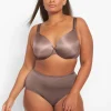 F To K Cups^Lane Bryant Smooth Lightly Lined Full Coverage Bra Deep Taupe