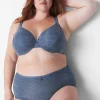 Full Coverage Bras^Lane Bryant Smooth Lightly Lined Full Coverage Bra With Lace Marl Grisaille