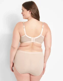 F To K Cups^Lane Bryant Smooth Lightly Lined Full Coverage Bra Sand Dollar