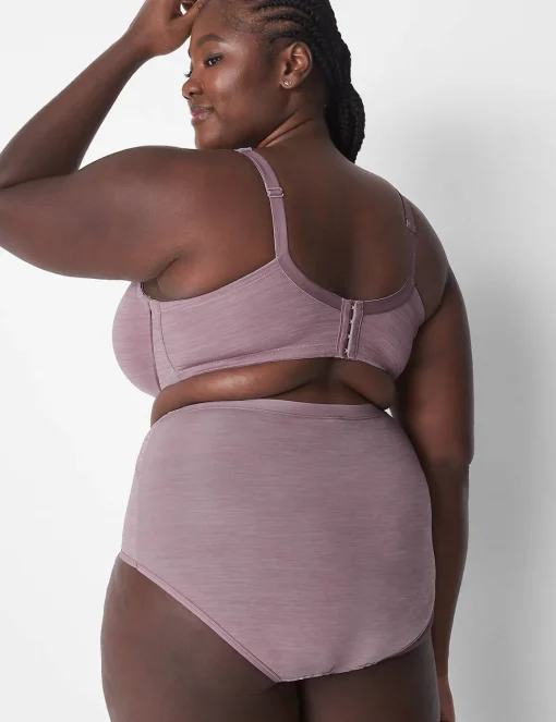 Full Coverage Bras^Lane Bryant Smooth Lightly Lined Full Coverage Bra With Lace Marl Elderberry