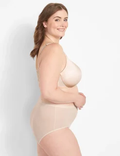 F To K Cups^Lane Bryant Smooth Lightly Lined Full Coverage Bra Sand Dollar