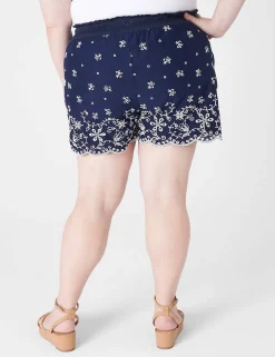 Shorts^Lane Bryant Soft Eyelet Short Navy