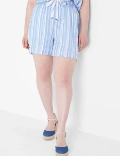 Shorts^Lane Bryant Soft Stripe Short Blue & White Stripe