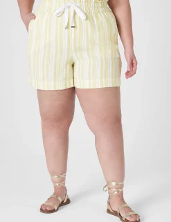 Shorts^Lane Bryant Soft Stripe Short Yellow & White Stripe