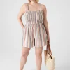 Jumpsuits & Rompers^Lane Bryant Square-Neck Smocked Linen Romper Multi