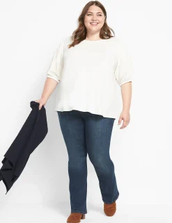 Bootcut^Lane Bryant Straight Fit High-Rise Boot Jean Dark Denim