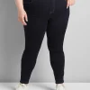 Skinny & Jegging^Lane Bryant Straight Fit High-Rise Sateen Skinny Jean Dark Denim