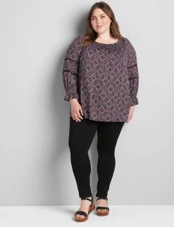 Skinny & Jegging^Lane Bryant Straight Fit High-Rise Sateen Skinny Jean Black