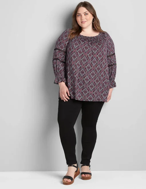 Skinny & Jegging^Lane Bryant Straight Fit High-Rise Sateen Skinny Jean Black