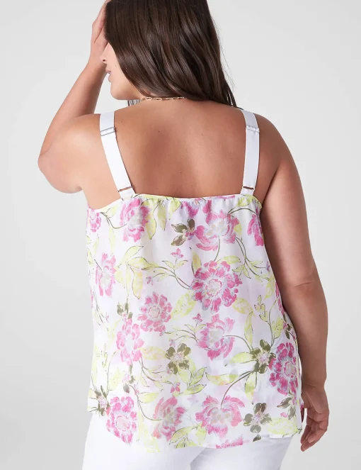 Shirts & Blouses^Lane Bryant Straight Hem Cami With Grosgrain Ribbon Straps Becca Floral