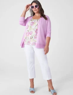 Shirts & Blouses^Lane Bryant Straight Hem Cami With Grosgrain Ribbon Straps Becca Floral