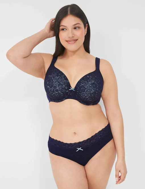 Cheeky Panties^Lane Bryant Stretch Lace Cheeky Panty Maritime Blue