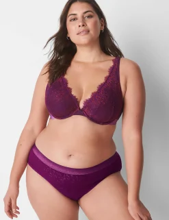 Hipster Panties^Lane Bryant Stretch Lace Hipster Panty Dark Purple
