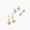 Earrings^Lane Bryant Stud And Hoop Charm Earrings 3 Pack Mixed Metal
