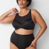 Balconette Bras^Lane Bryant Summer Sheer High-Neck Balconette Bra Black