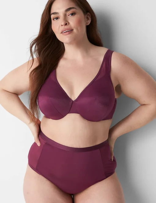 Full Coverage Bras^Lane Bryant Summer Sheer Lightly Lined Full Coverage Bra Grape Wine