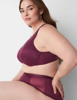 Full Coverage Bras^Lane Bryant Summer Sheer Lightly Lined Full Coverage Bra Grape Wine