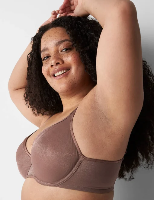 F To K Cups^Lane Bryant Summer Sheer Unlined Balconette Bra Deep Taupe