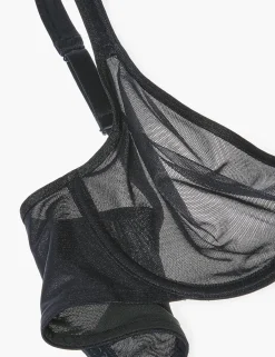 Balconette Bras^Lane Bryant Summer Sheer Unlined Balconette Bra Black