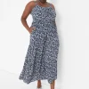 Maxi & Midi^Lane Bryant Sweetheart-Neck Tiered Maxi Dress Bursting Floral