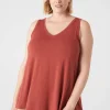 Knit Tops^Lane Bryant Swing V-Neck Tank Brandy