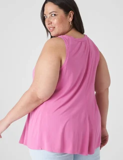 Knit Tops^Lane Bryant Swing V-Neck Tank Fiji Flower