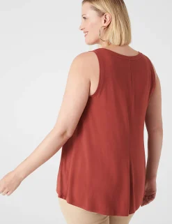 Knit Tops^Lane Bryant Swing V-Neck Tank Brandy