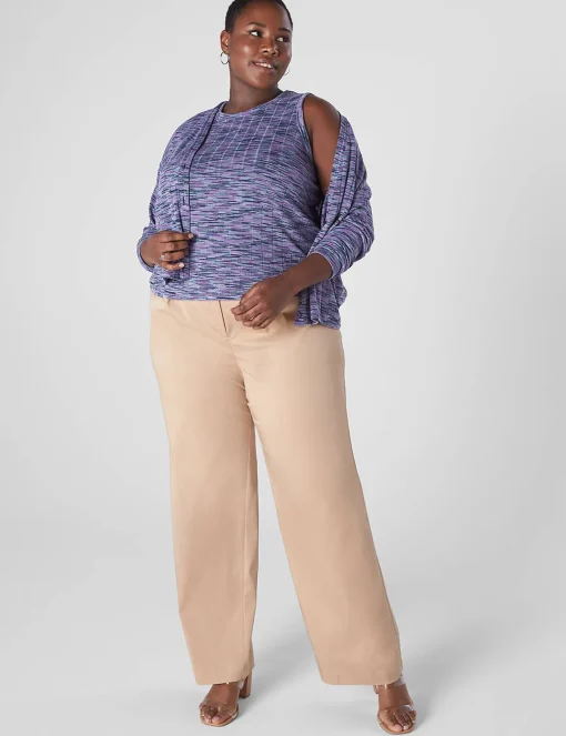 Wide Leg^Lane Bryant Tailored Wide Leg Chino Pant Safari