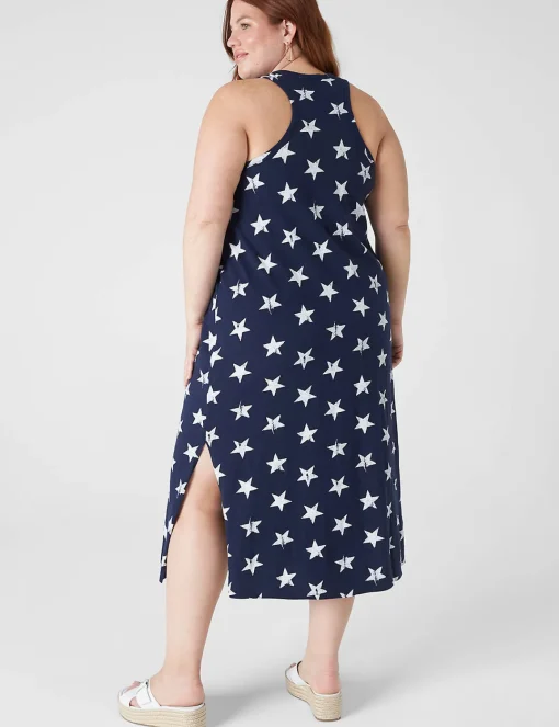 Casual^Lane Bryant Tank Racerback Midi Dress Star