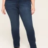 Straight Leg^Lane Bryant Tighter Tummy Fit High-Rise Straight Jean Dark Denim