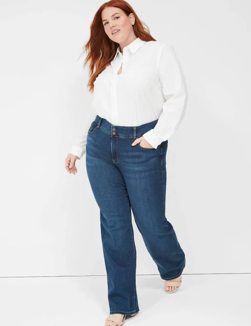 Tighter Tummy^Lane Bryant Tighter Tummy Fit High-Rise Boot Jean Dark Denim