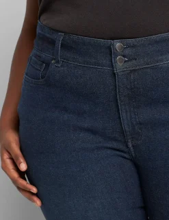 Straight Leg^Lane Bryant Tighter Tummy Fit High-Rise Straight Jean Dark Denim