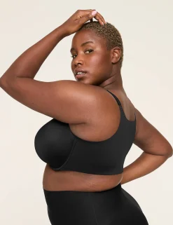 Full Coverage Bras^Lane Bryant Totally Smooth Full Coverage Front-Close Bra Black