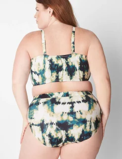 Swim Tops^Lane Bryant Underwire Plunge Keyhole Swim Bikini Top Pebbles