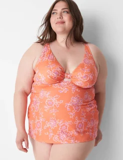 Swim Tops^Lane Bryant Underwire Swim Tankini Top Nectarine Floral
