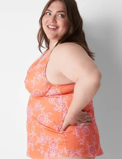 Swim Tops^Lane Bryant Underwire Swim Tankini Top Nectarine Floral