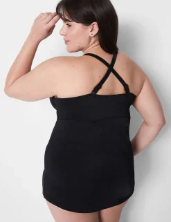 Swim Tops^Lane Bryant Underwire Swim Tankini Top Black