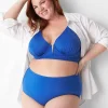 Swim Tops^Lane Bryant Underwire V-Wire Bikini Swim Top Beaucoup Blue