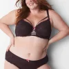Sexy Bras^Lane Bryant Unlined Curvy Balconette Bra Chocolate Plum