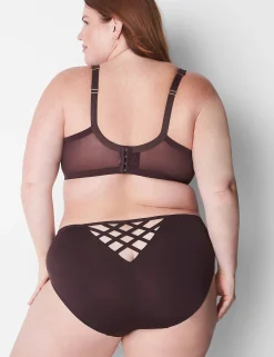 Sexy Bras^Lane Bryant Unlined Curvy Balconette Bra Chocolate Plum