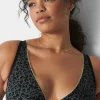 Sexy Bras^Lane Bryant Unlined High Apex Bra Grey Animal
