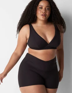 No-Wire Bras And Bralettes^Lane Bryant Unlined High Apex Bralette Black
