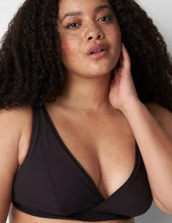 No-Wire Bras And Bralettes^Lane Bryant Unlined High Apex Bralette Black