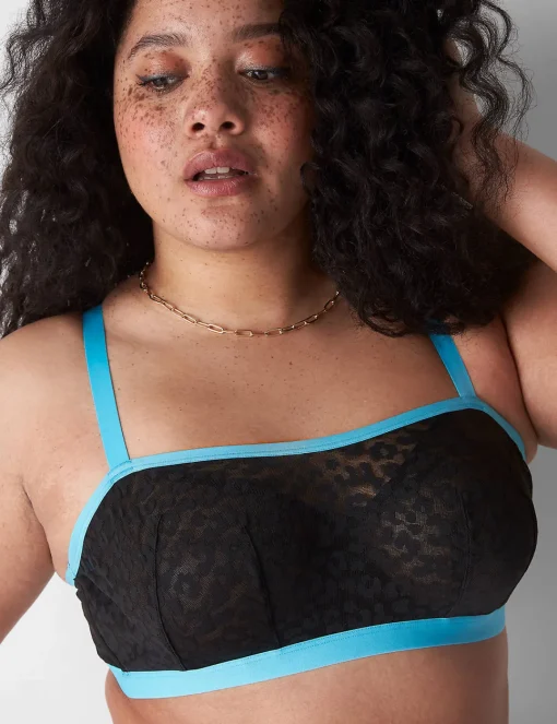 Underwire Bras^Lane Bryant Unlined Underwire Bandeau Black