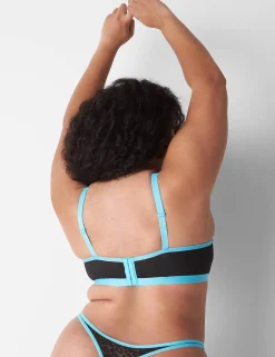 F To K Cups^Lane Bryant Unlined Underwire Bandeau Black